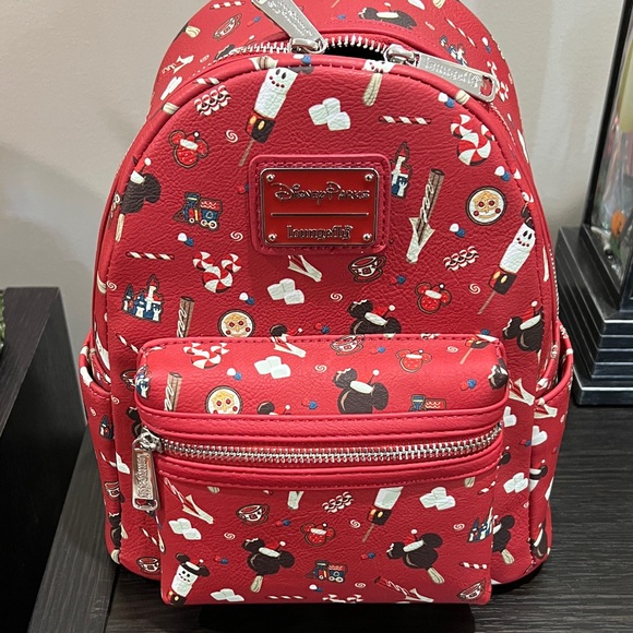 Loungefly Handbags - Loungefly Red Disney Parks Backpack